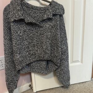 Cozy Black and White Knit Sweater